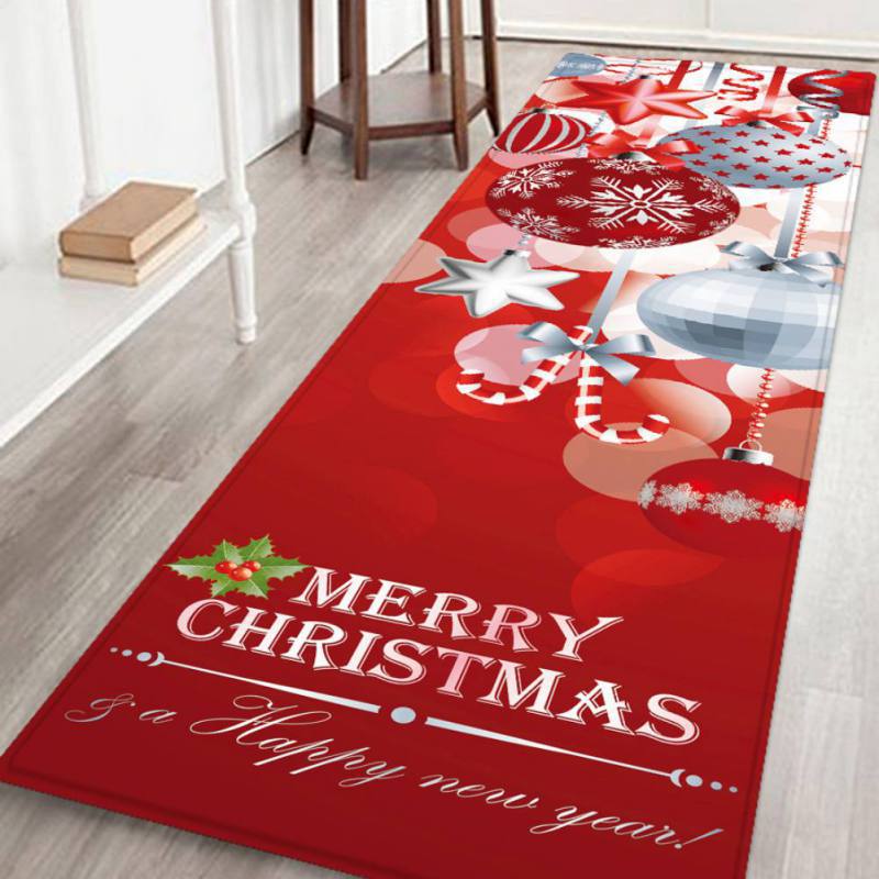 Xmas Santa Deer Snow Nonslip Doormat Bathroom Floor Rug Carpet Memory Foam Mat 